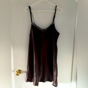 Morgan Intimates Women’s Large Brown Satin Slip Dress
